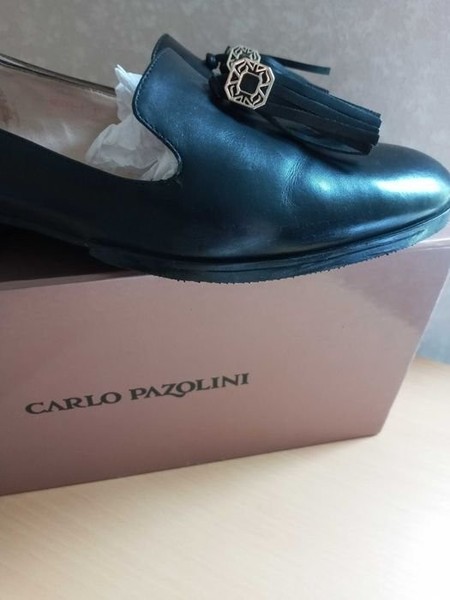 Women Heels Black Leather 37 #26R9
