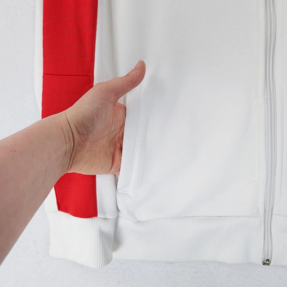 Puma Jacket Boys Medium Red White Ferrari Crest Full Zip Lightweight Youth Kids - Image 4 of 4