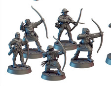 Mercenary Archers x5 lot Vae Victis Miniatures D D Mordheim fantasy Frostgrave