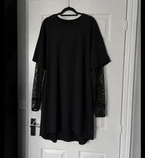 Boohoo Plus Lace Oversized T-Shirt Dress Size 28 New with Tags