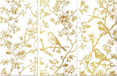 Rub on Transfer Sticker for Furniture Crafts Decor 6''X12'' Gradient Gold Branches