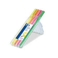 STAEDTLER 362 SB4 Triplus Highlighter, Line Width 1-4mm - Assorted Neon Colours