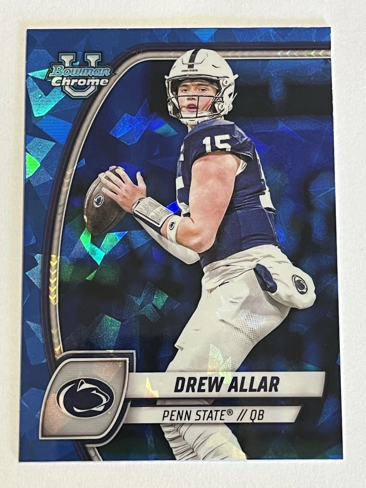 2024 Bowman University Chrome Blue Sapphire Edition #4 Drew Allar Penn State