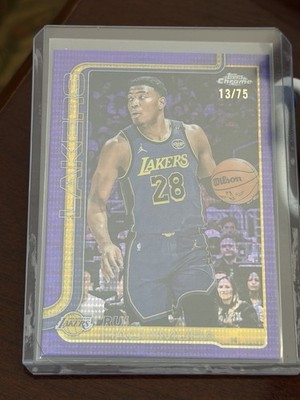 2025-26 Topps Chrome Rui Hachimura Purple Pulsar Refractor /75 Color Match