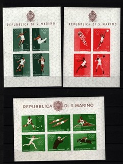 SAN MARINO 1960 OLYMPIC SHEETS MNH (054)