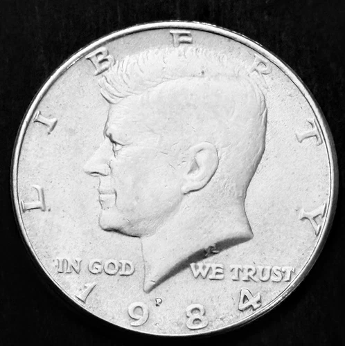 1984 US Half Dollar Fifty Cent Coin 0.50 American Cent Q86