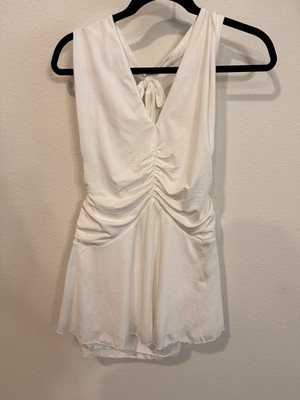 That s So Fetch ruched mini dress with tie-back / open-back design Size 10