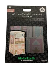Disney Parks IT’S A SMALL WORLD TRASH CAN Metal Earth 3D Model Kit  - SEALED