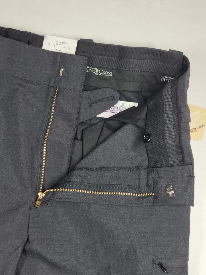 New Flying Cross Fechheimer Uniform Pants Mens 34 Oxford Grey 6-Pkt Wool Trouser - Image 4 of 4