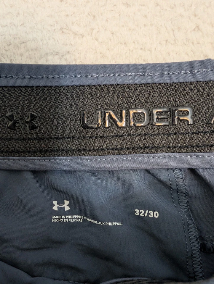 Pantalones de golf Under Armour para hombre 33x30" Match Play sueltos elásticos HeatGear azules Foto 4 de 4