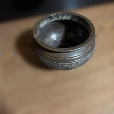 Decorative metal round incense stick holder Buddhist offerings used new