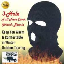 Ski Mask Winter Cap 3 Hole Full Face Mask Balaclava Outdoor Beanie Tactical Hat