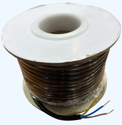 3-adriges Kabel 0,5mm 3 Ampere 25 Meter Rolle schwarz.