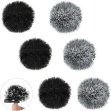 6 Pack Lavalier Microphones Windscreen, 0.2/0.4 Inch Lapel Furry Microphone Muf