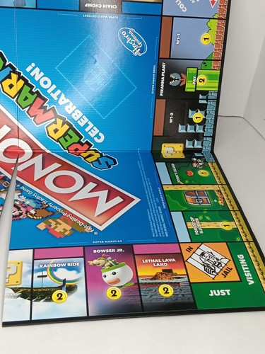 Super Mario Celebration Monopoly Replacement Parts Game Board & Game Guide - Picture 6 of 8