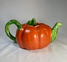 Vintage Pumpkin Teapot Maruhon Ware? Japan Fall Autumn Thanksgiving Home Decor