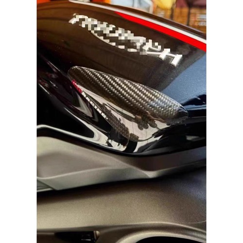 Carbon Fiber Tank Sliders Protection Cover For Triumph Street Triple 765 S/R/RS - Foto 4 di 8