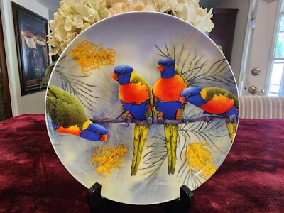 Maxwell & Williams Lorikeets Plate - Birds Of Australia - Katherine Castle, 8''
