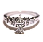 GIA certified 18k white gold .76ct marquise diamond engagement ring 4g 7.25 — photo 1