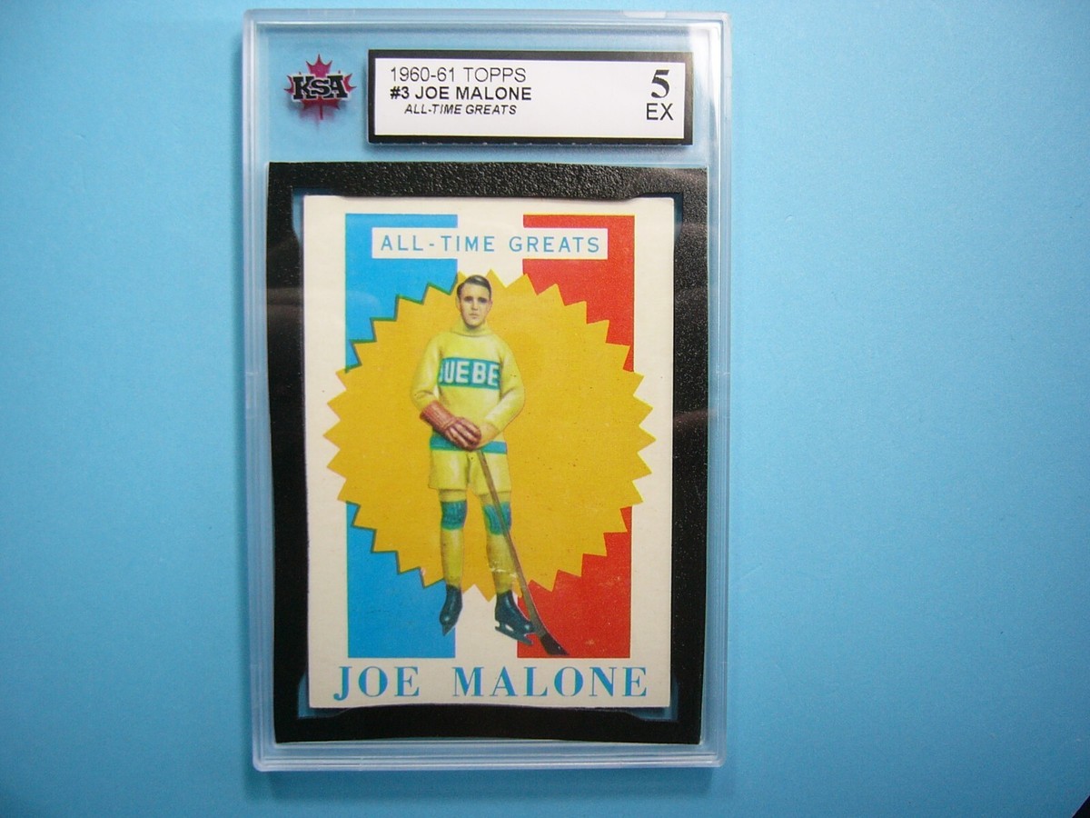 g−rap 3 1960/61 TOPPS NHL HOCKEY CARD #3 JOE MALONE ATG KSA 5 EX