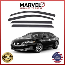 For Nissan Maxima 2016-2023 Black Window Vent Visor Rain Guards Deflectors