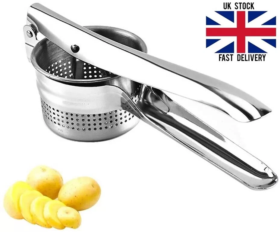 Presse-purée En Acier Inoxydable - Qualité Professionnelle - Pour Pommes De Terre, Fruits, Légumes - Lavable Au Lave-vaisselle - 8