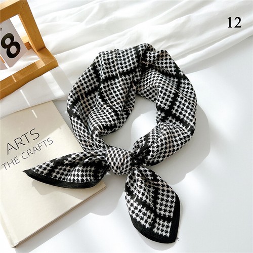 Women Soft Cotton Linen Scarf Flower Print Square Scarf Head Wrap Neckerchief ✯ - Picture 29 of 39