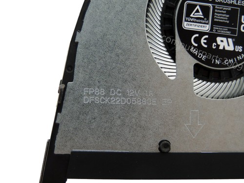 Coppia CPU+GPU ventola per ASUS TUF Gaming F15 FX507ZM FX507ZR FX507ZU FX507ZI FX507ZV - Foto 4 di 8