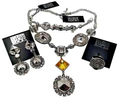 NWT ERICKSON BEAMON Heavy Crystal Grande Parure Set