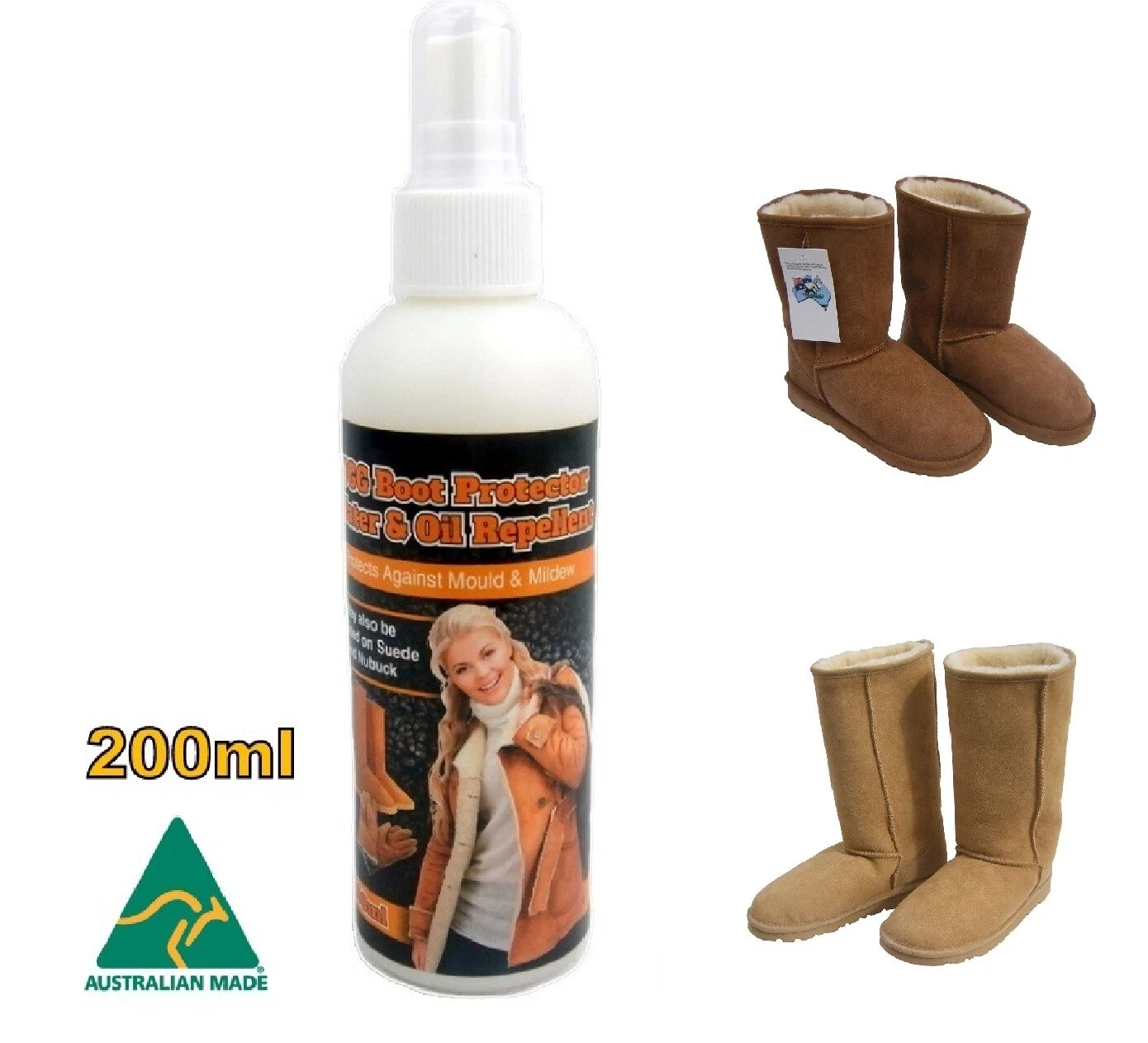 Ugg Boot Sheepskin Protector Water & Stain Waterproof Spray Leather Suede Fabric
