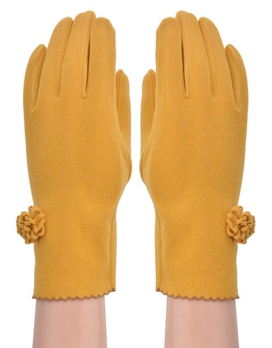 Guante liso clásico ligero y delgado con flores deco para mujer niña mezcla de algodón - Imagen 4 de 6