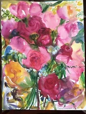 Roses 2 . Original Watercolor Painting