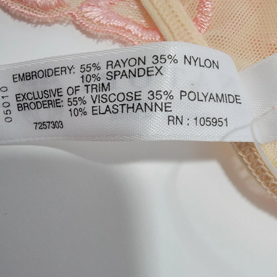 Bragas Natori Butter Tulipán Rosa Tanga 1 Par Talla 7 L Grande Floral Nuevas con Etiquetas Foto 3 de 4
