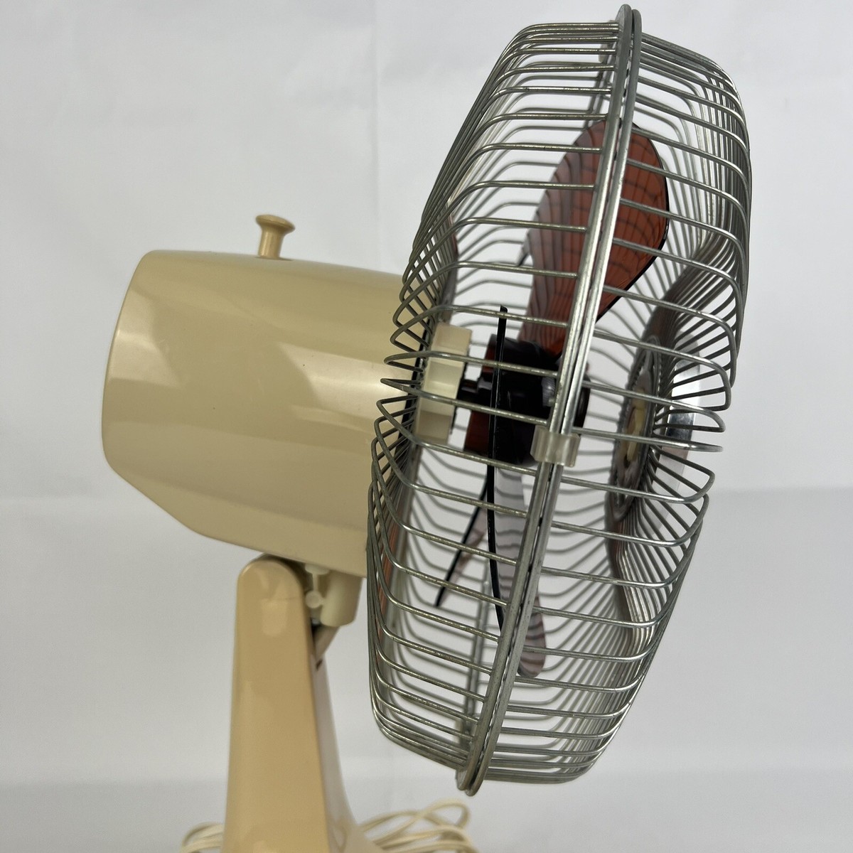 READ Vtg GALAXY Fan 80s Oscillating 2 Speed Brown Type 9