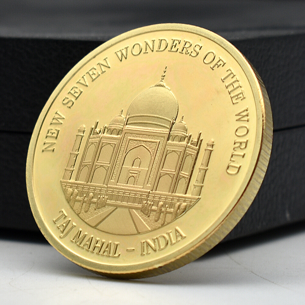 One of New Seven Wonders of World Metal Crafts Coin India Taj