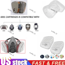 Gas Mask Cotton Filters&Retainer Cartridge Mask Respirator Replace For 6200/6800
