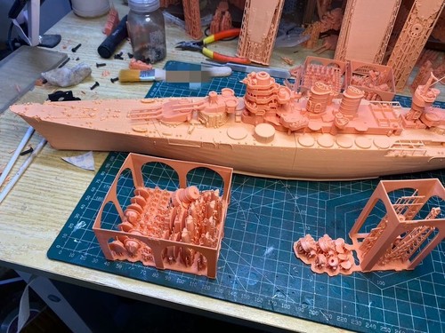 3D Printed 1/350 Italian Navy Andrea Doria Battleship Unpainted Model Kit HOT - 第 2/9 張圖片