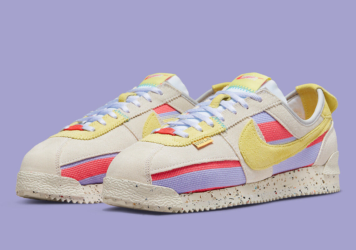 高級感 Nike x eBay | Men's 10 sz DR1413-100 White Fog Grey Frost Lemon SP Cortez LA Union 靴