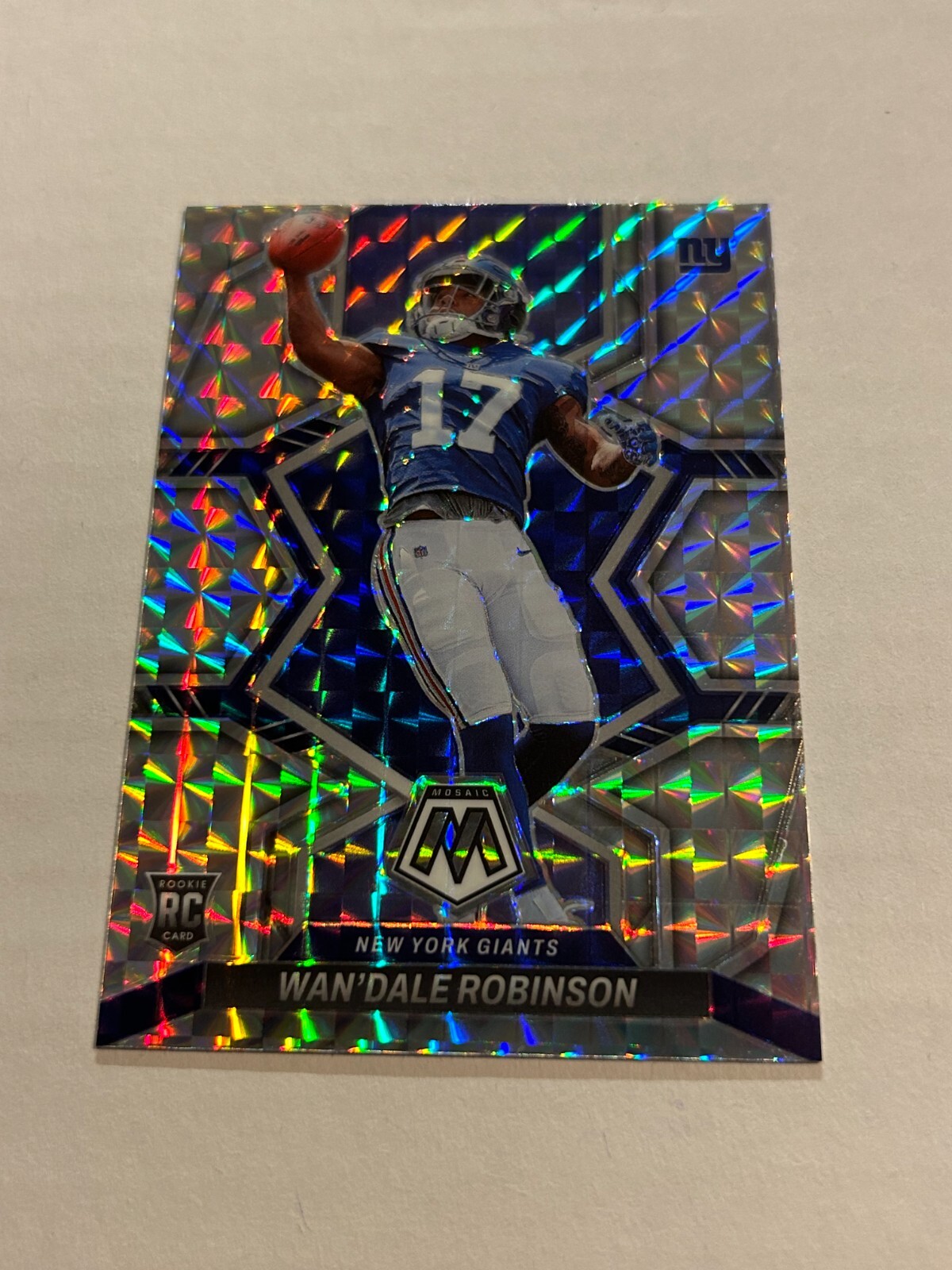 2022 PANINI MOSAIC WAN'DALE ROBINSON #330 SILVER PRIZM ROOKIE GIANTS SP