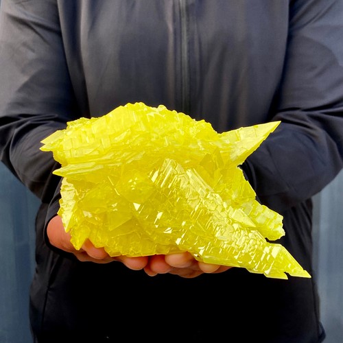 325G Rare yellow sulfur crystal quartz crystal mineral specimen - Picture 2 of 10