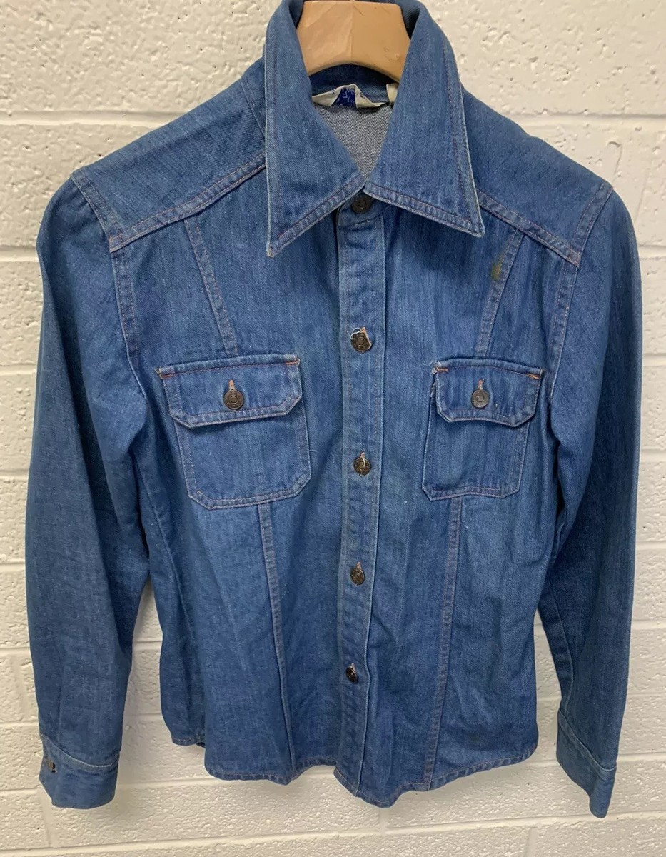 Sears Fashions デニム シャツJKT USED 70s vtg VTG 70's Sears Denim Shirt Women's Sz 12 Cut 4 Work Western