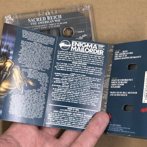 SACRED REICH Cassette Tape 90s Metal Thrash THE AMERICAN WAY METAL BLADE RECORDS - Imagen 6 de 7