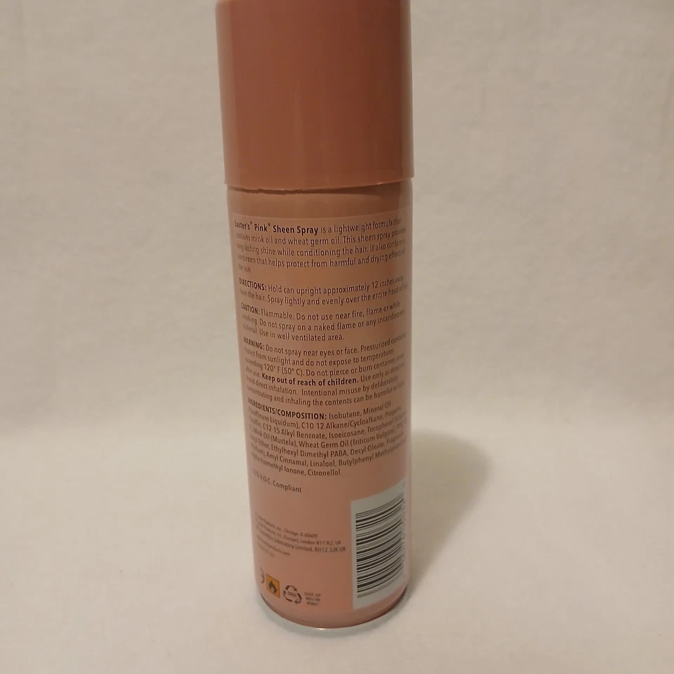 Spray para el cabello Luster's Pink Sheen con acondicionadores especiales y lata de vitamina E de 9,4 fl oz Foto 2 de 2