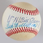 Ted Williams & Bill Terry Signed Baseball - COA JSA
