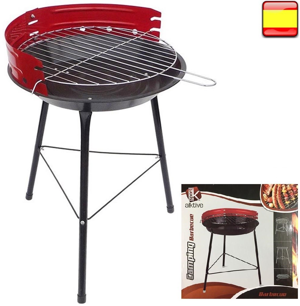 Barbacoa de carbón portátil desmontable para BBQ con parrilla playa camping
