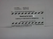 MTA MetroCard -GOING YOUR WAY THE SAFE WAY-STAND UP FOR YOURSELF