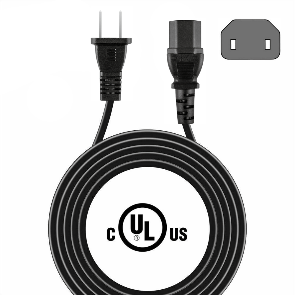 UL 2Prong AC Power Cord for Atlantic Technology Audio Powered