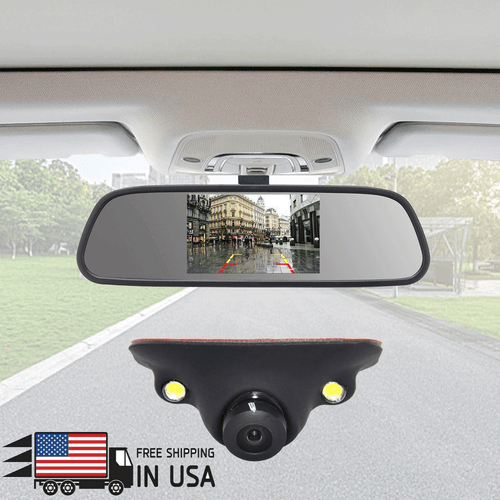 5" LCD Car RearView Mirror Monitor 360Degree Front/Sides/Rear View Backup Camera - Picture 14 of 14