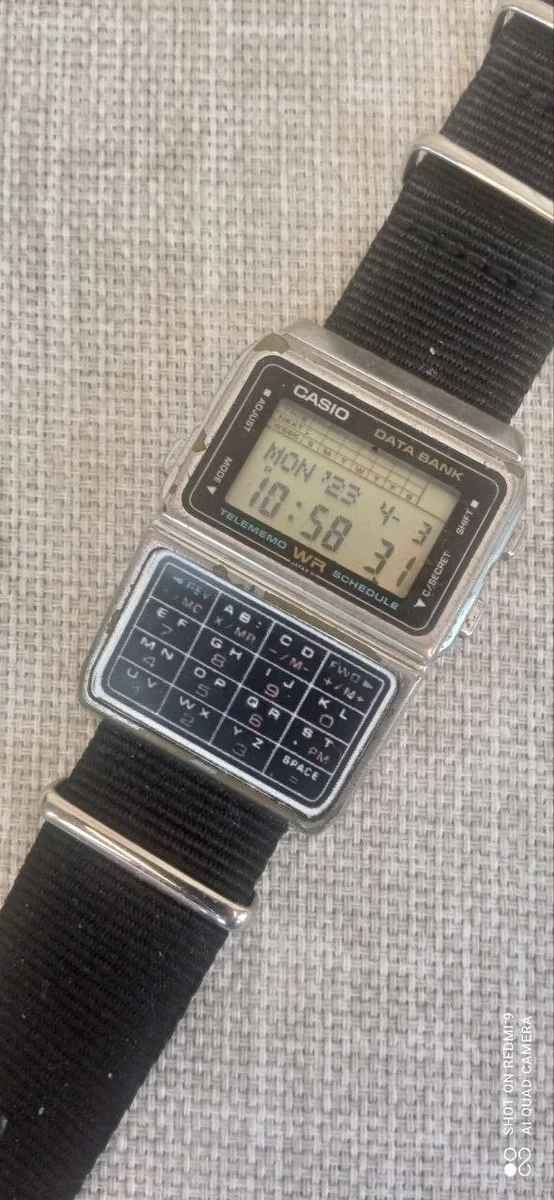 RARE Vintage 80s Casio DBC-610 Data Bank Telememo Schedule Digital Watch