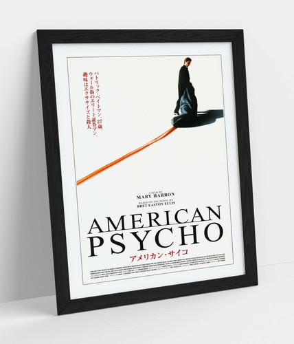 AMERICAN PSYCHO JAPANESE FILM POSTER REPRODUCTION -FRAMED WALL ART PICTURE PRINT - Picture 1 of 10